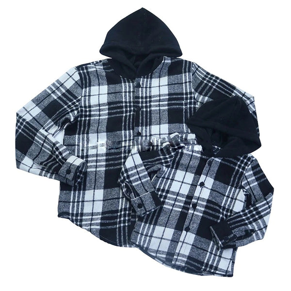 BLK/WHT FLANNEL (ADULT)